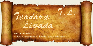 Teodora Livada vizit kartica